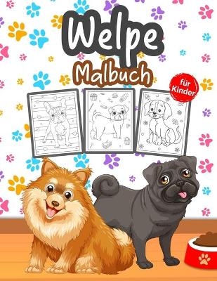 Welpe Malbuch für Kinder