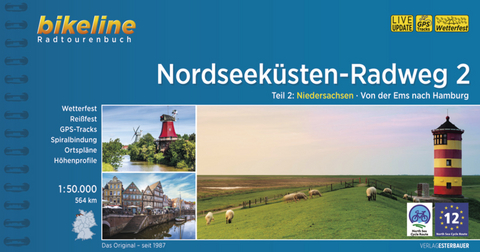 Nordseek&uuml;sten-Radweg. 1:75000 / Nordseek&uuml;sten-Radweg 2 - 