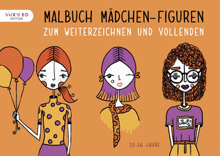 Malbuch Mädchen-Figuren