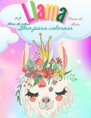 Libro para colorear de llamas para niños