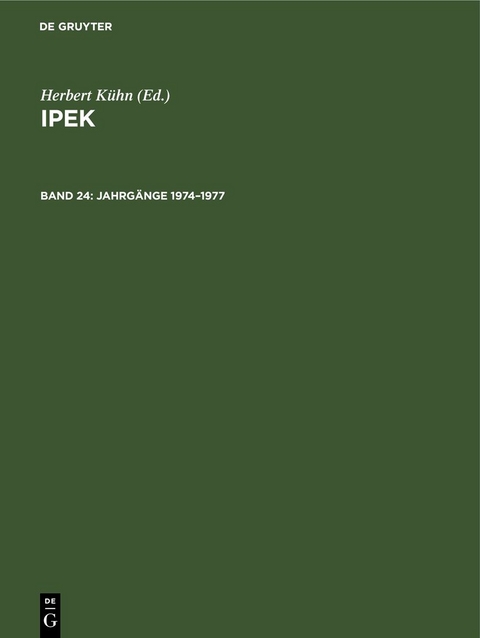 IPEK / Jahrg&auml;nge 1974&ndash;1977 - 