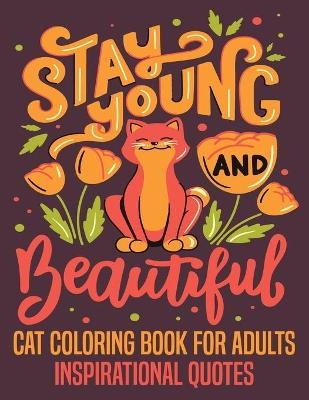 Cat coloring book for adults inspirational quotes - Penciol Press