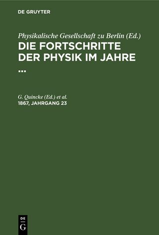 Die Fortschritte der Physik im Jahre 1867