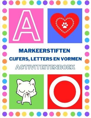 Markeerstiften Cijfers, letters en vormen Activiteitenboek -  Premierelite Press