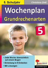 Wochenplan Grundrechenarten / Klasse 5 - Christiane Zettl
