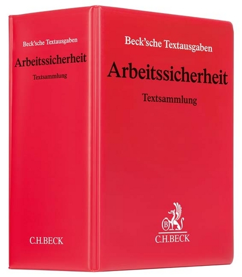 Arbeitssicherheit (ohne Fortsetzungsnotierung). Inkl. 60. Erg&auml;nzungslieferung
