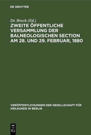 Zweite öffentliche Versammlung der balneologischen Section am 28. und 29. Februar, 1880
