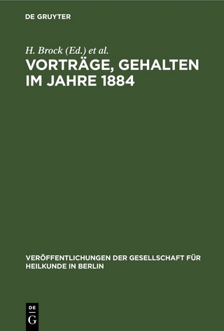 Vorträge, gehalten im Jahre 1884
